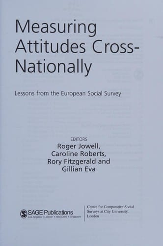 Measuring attitudes cross-nationally