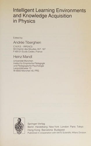 Intelligent learning environments and knowledge acquisition in physics