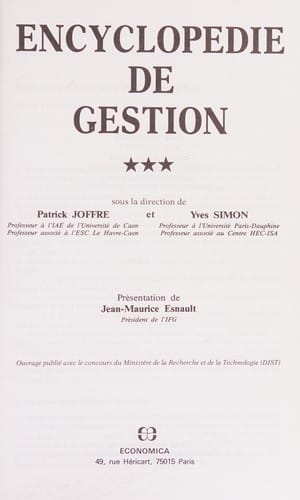 Encyclopédie de gestion