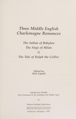 Three Middle English Charlemagne romances