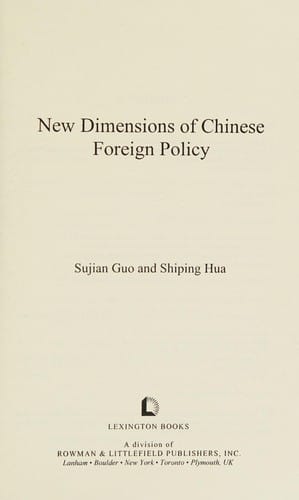 New dimensions of Chinese foreign policy