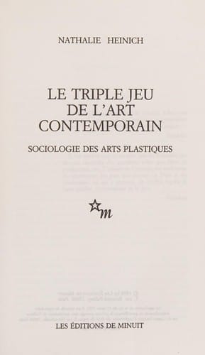 Le triple jeu de l'art contemporain