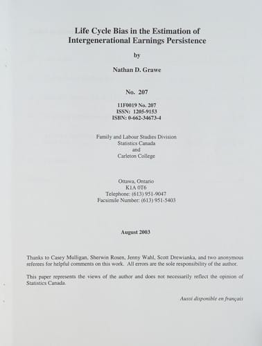 Life cycle bias in the estimation of intergenerational earnings persistence