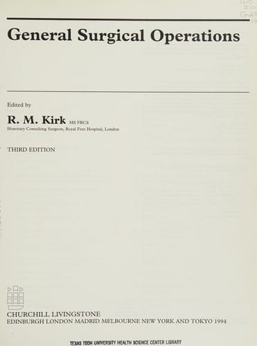 General surgical operations