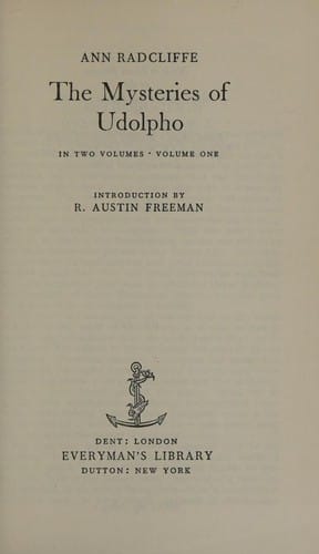 The Mysteries of Udolpho, Vol. 1 of 2