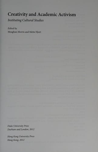 Creativity and academic activism