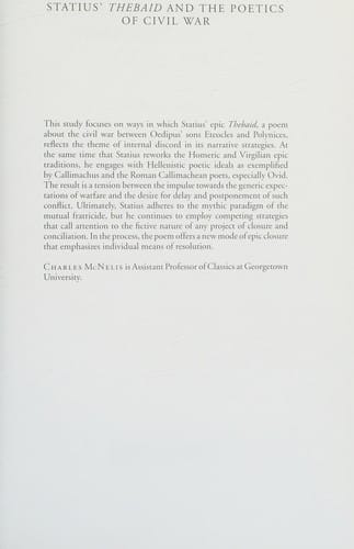 STATIUS' THEBAID AND THE POETICS OF CIVIL WAR