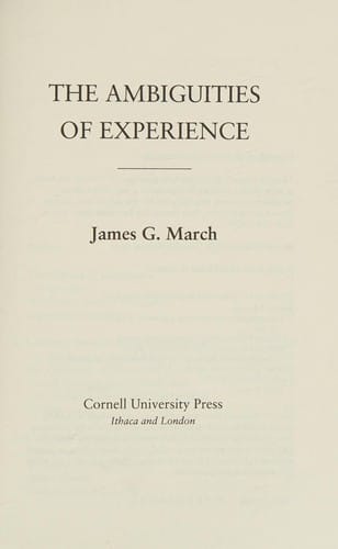 The ambiguities of experience