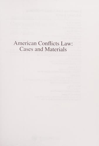 American conflicts law