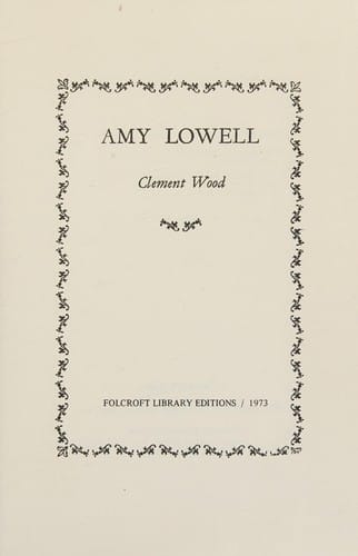 Amy Lowell