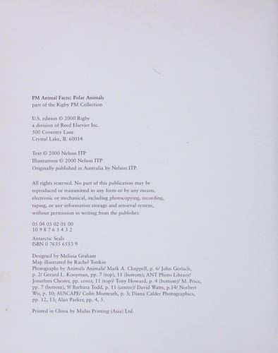 Antarctic seals (PM animal facts : polar animals)