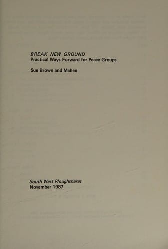 Break new ground