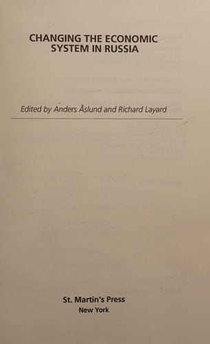 Changing the economic system in Russia