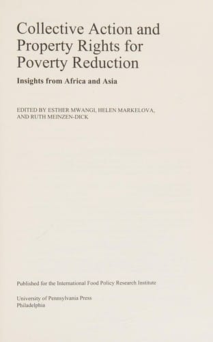 Collective action and property rights for poverty reduction