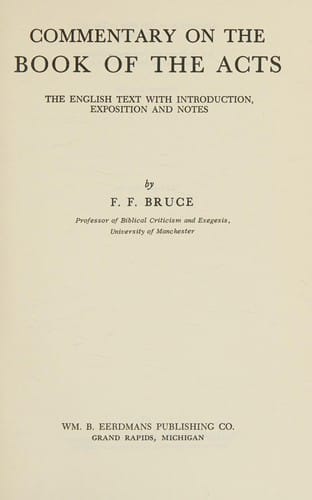 Book of Acts New International Bible Commentary on the New Testament