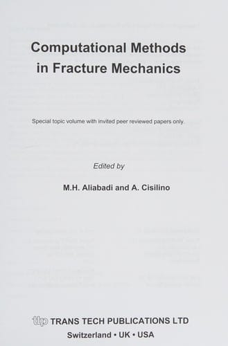 Computational methods in fracture mechanics