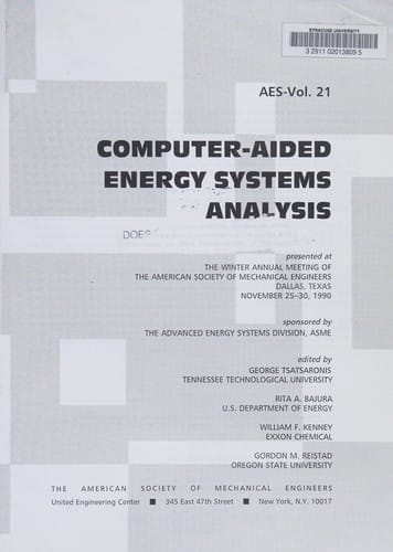 Computer-aided energy systems analysis