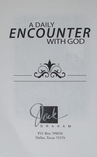 A daily encounter with God