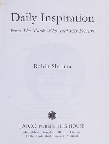 Daily Inspiration from the Monk Who Sold His Ferrari