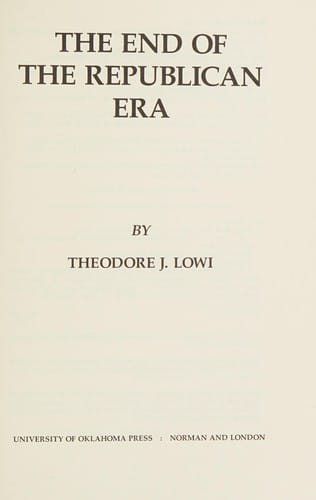 The end of the republican era