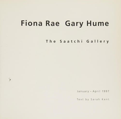 Fiona Rae, Gary Hume