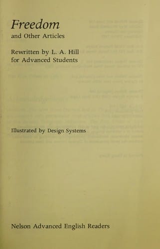 Freedom, and other articles