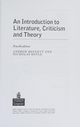 An introduction to literature, criticism and theory
