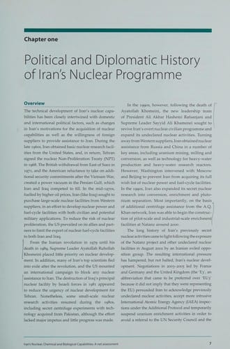 Iran's nuclear, chemical and biological capabilities