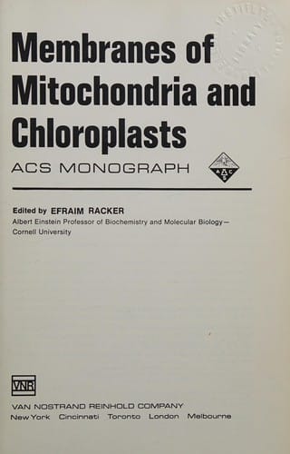 Membranes of mitochondria and chloroplasts