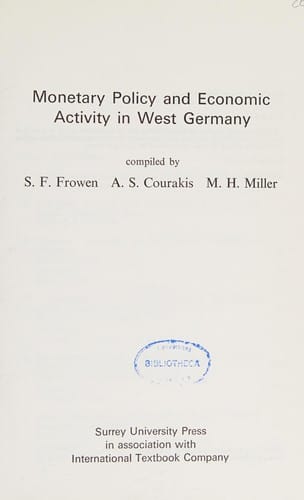 Monetary policy and economic activity in West Germany