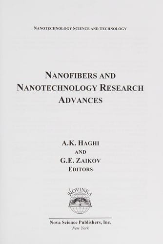 Nanofibers and nanotechnology research advances