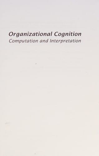 Organizational cognition