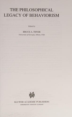 The philosophical legacy of behaviorism