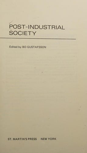 Post-industrial society