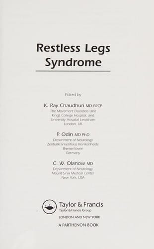 Restless legs syndrome