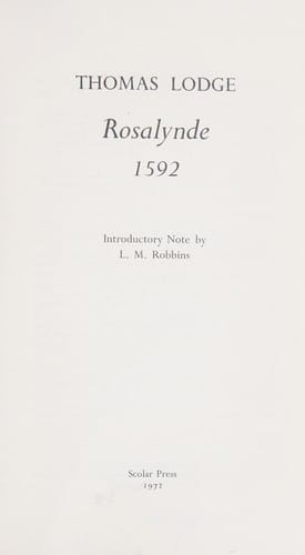 Rosalynde, 1592