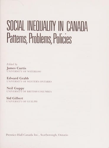 Social inequality in Canada