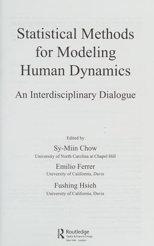 Statistical methods for modeling human dynamics