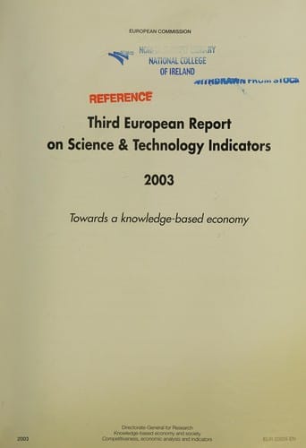 Third European report on science and technology indicators