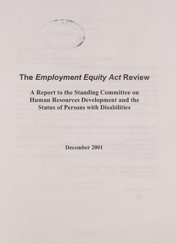 The Employment Equity Act review