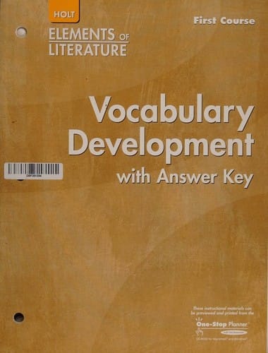 Vocabulary Development with Answer Key