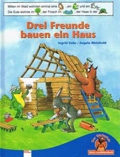 Drei Freunde bauen ein Haus