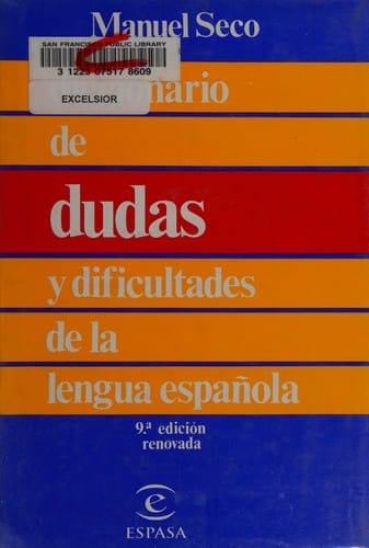 Diccionario de dudas y dificultades de la lengua española