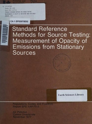 Standard reference methods for source testing