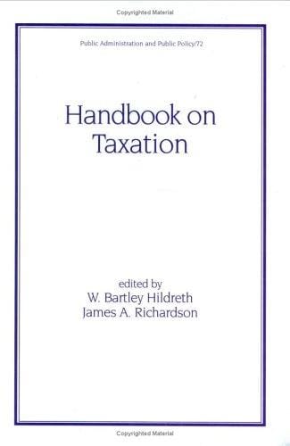 Handbook on taxation