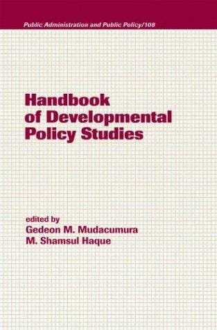 Handbook of development policy studies