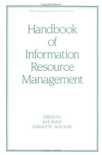 Handbook of information resource management