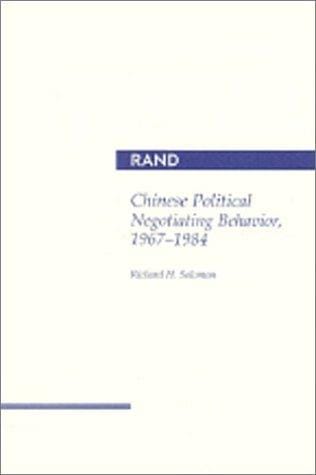 Chinese political negotiating behavior, 1967-1984