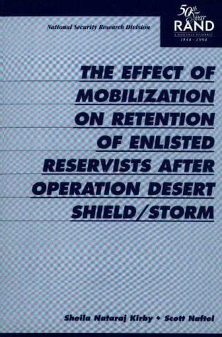 The effect of mobilization on retention of enlisted reservists after Operation Desert Shield/Storm