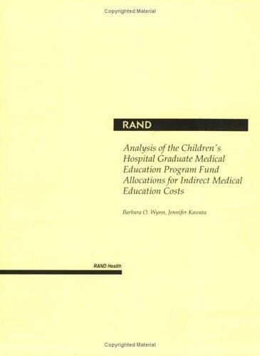 Analysis of the children's hospital graduate medical education program fund allocations for indirect medical educational costs